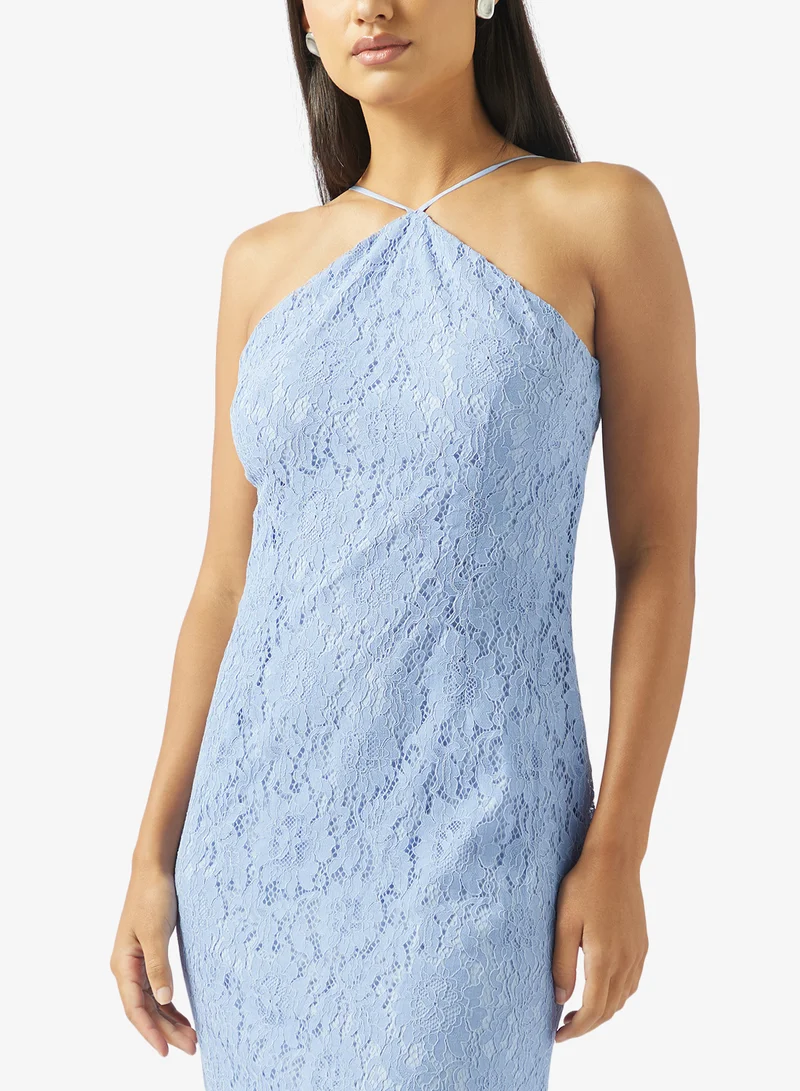 Ella Limited Edition  Halter Neck Lace Dress for Women | Best Price UAE